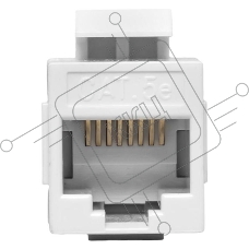 Адаптер проходной TERACOM Cat.5E неэкранированный RJ45-RJ45 тип Keystone белый