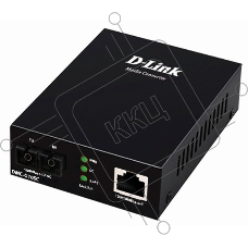 Медиаконвертер D-Link DMC-G10SC/A1A с 1 портом 100/1000Base-T и 1 портом 1000Base-LX с разъемом SC для одномодового оптического кабеля (до 10 км)