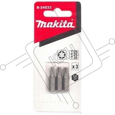 Набор бит Makita B-24533 (3пред.) для шуруповертов