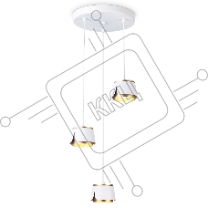 Светильник Ambrella light TN71249/3 WH/GD белый/золото GX53/3 D250*1090