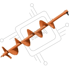 Шнек д/грунта CARVER GDB-150 однозаходный 01.003.00046