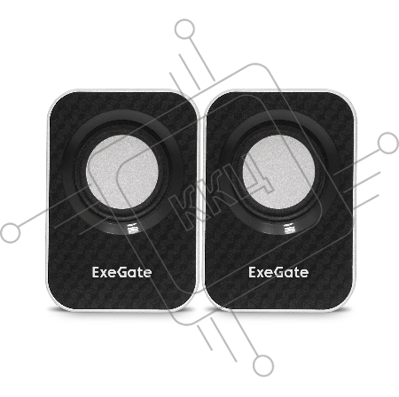 Акустическая система 2.0 ExeGate EX287052RUS Disco 170 (питание USB, 2х3Вт (6Вт RMS), 100-20000Гц, белый/черный)