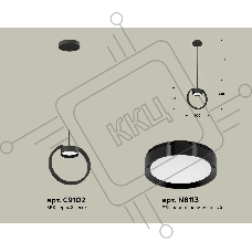 Светильник Ambrella light XB9102100 SBK/PBK черный песок/черный полированный GX53 (C9102, N8113)
