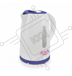 Чайник электрический Мастерица ЕК-1701M белый/фиолетовый