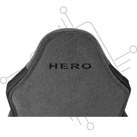 Кресло игровое Zombie Hero серый текстиль/эко.кожа крестов. пластик