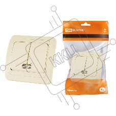 Выключатель ТДМ SQ1804-0106  2-кл. с подсветкой 10А сл. кость ''Валдай''