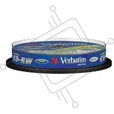 Диск CD-RW Verbatim 700Mb 10x Cake Box (10шт) (43480)
