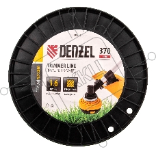 Леска для триммера квадрат 1,6мм х 370м, на DIN катушке FLEX CORD Denzel