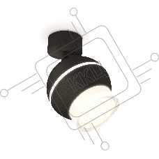 Комплект поворотного светильника Ambrella light XM1102016 SBK/FR/CL черный песок/белый матовый/прозрачный MR16 GU5.3 LED 3W 4200K