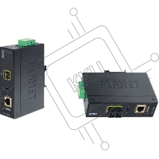 Индустриальный медиа конвертер IGTP-805AT IP30 Industrial 10/100/1000Base-T to Gigabit SFP Converter with 802.3at POE+ (-40 to 75C)