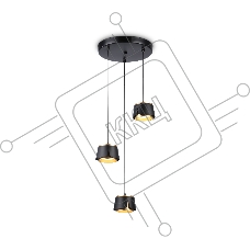 Светильник Ambrella light TN71252/3 BK/GD черный/золото GX53/3 D250*1090