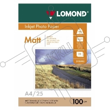 Фотобумага Lomond 0102038 A4/100г/м2/25л./белый матовое/матовое для струйной печати