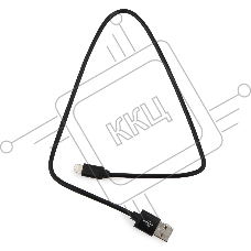Кабель Cablexpert для Apple CC-S-APUSB01Bk-0.5M, AM/Lightning, серия Silver, длина 0.5м, черный, блистер