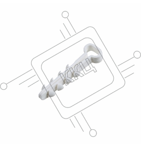 Дюбель-хомут нейлоновый прямоугольный REXANT 5-8 мм, белый, упаковка 100 шт.