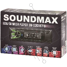 Автомагнитола Soundmax SM-CCR3187FB 1DIN 4x45Вт (SM-CCR3187FB(ЧЕРНЫЙ)\G)