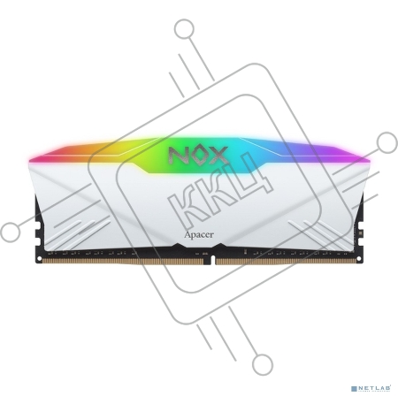 Оперативная память Apacer 16GB DDR4 3200 DIMM (2*8Gb) OC NOX RGB WHITE AURA2 w/HS 1.35V RP AH4U16G32C28YNWAA-1