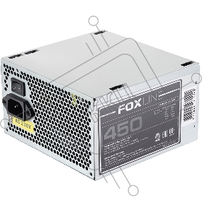 Блок питания 450Вт Power Supply Foxline, 450W, ATX, APFC, 120FAN, CPU 4+4  pin, MB 24pin, 5xSATA, 2xPATA, 1xFDD, 1xPCI-E 6pin, 80+