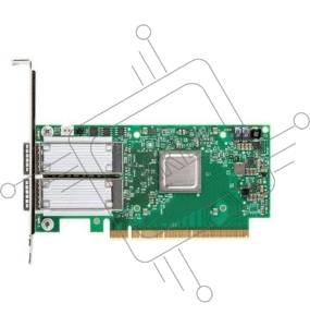 Плата сетевого контроллера MELLANOX ConnectX-5 VPI adapter card, EDR IB (100Gb/s) and 100GbE, dual-port QSFP28, PCIe3.0 x16, tall bracket, ROHS R6