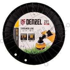 Леска для триммера квадрат, 2,0мм х 251м, на DIN катушке FLEX CORD Denzel