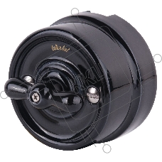 Переключатель одноклавишный Werkel Ретро (черный) W5612008