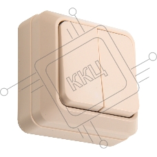 Выключатель 2-кл. открытой установки IP20 10А, слоновая кость Альфа General