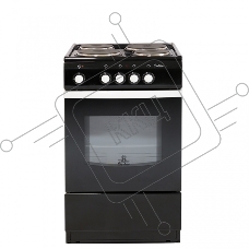 Плита электрическая De Luxe 5004.12э черный, конфорок 4 шт, духовка 46 л, 50 см x 85 см x 50 см