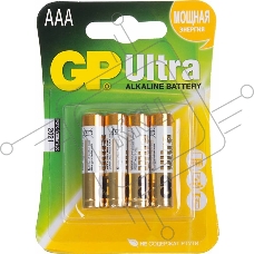 Батарея GP Ultra Alkaline 24AU LR03 AAA (4шт) Батарея GP Ultra Alkaline 24AU LR03 AAA (4шт)