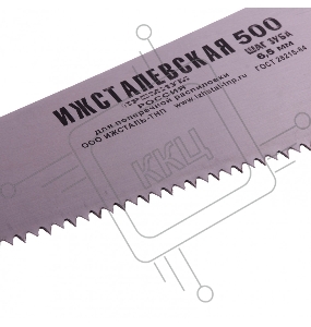Ножовка по дереву Россия 500 мм, шаг зубьев 6,5 мм, пластиковая рукоятка 23165