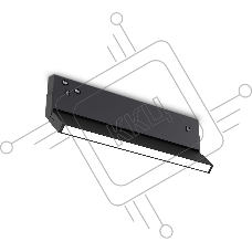 Трековый светильник GL2350 BK черный IP20 10W 3CCT 3000/4200/6400K 48V 200*10*73
