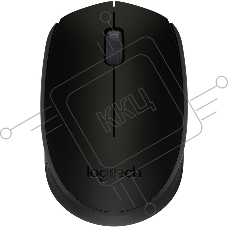 Мышь беспроводная Logitech B170 черный, 1000 dpi, радиоканал, USB, кнопки - 3