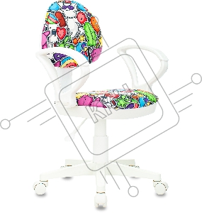 Кресло детское Бюрократ KD-3/WH/ARM мультиколор маскарад крестовина пластик пластик белый