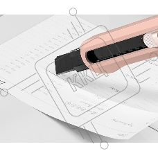 Нож канцелярский Deli ENS063 PINK ENS063 Nusign шир.лез.9мм выдвижное лезвие фиксатор усиленный сталь розовый