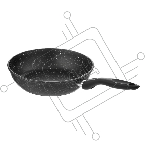 Сковорода Великие Реки Жар-24К литая классическая каменная черная 24 см