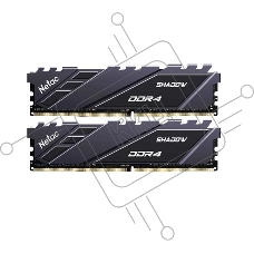 Оперативная память NETAC Shadow, DDR4, 16GB (2x8GB), 3600MHz, CL18, с радиаторами, RGB, серый