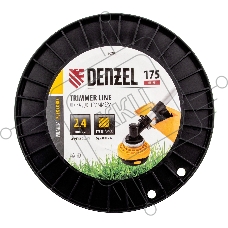 Леска для триммера квадрат, 2,4мм х 175м, на DIN катушке FLEX CORD Denzel