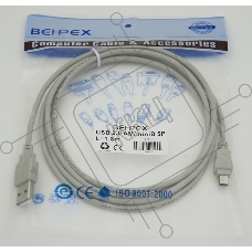 Кабель USB2.0 AM/miniBm 1.8м USB/miniUSB 1.8m, серый