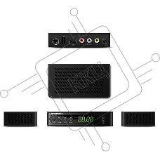 Ресивер DVB-T2 Starwind CT-200 черный