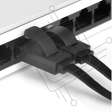 Патч-корд Greenconnect Патч-корд плоский прямой PROF 1.0m UTP медь, кат.6, черный, позолоченные контакты, 30 AWG, Premium ethernet high speed 10 Гбит/с, RJ45, T568B (GCR-LNC616-1.0m)