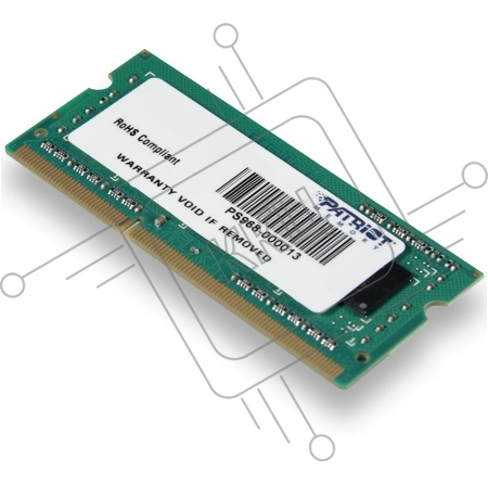 Память Patriot SL 4Gb DDR3 1600MHz SO-DIMM PSD34G160081S RTL 1*4GB PC3-12800 CL11  204-pin 1.5В