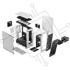 Корпус Fractal Design MESHIFY 2 COMPACT WHITE - TG / ATX, TG / 2x140mm & 1x120mm fans inc. / FD-C-MES2C-05