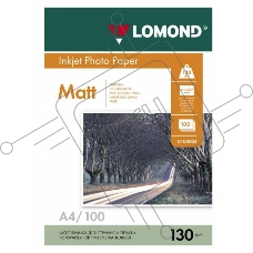 Фотобумага Lomond 0102004 A4/130г/м2/100л./белый матовое/матовое для струйной печати