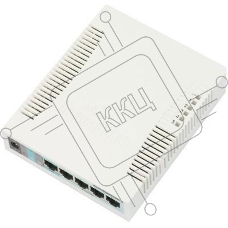 Сетевой коммутатор MikroTik RB260GS RouterBOARD 260GS 5-port Gigabit smart switch with SFP cage, SwOS, plastic case, PSU