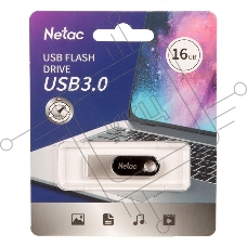 Флеш диск Netac U278 16Gb <NT03U278N-016G-30PN>, USB3.0, металлическая матовая