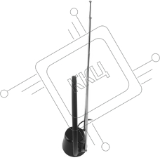 Антенна комнатная DVB-T2 и ДМВ активная Сигнал SAI-204 кабель