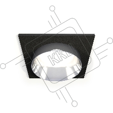 Комплект встраиваемого светильника Ambrella light XC6521022 SBK/PSL черный песок/серебро полированное MR16 GU5.3 (C6521, N6132)