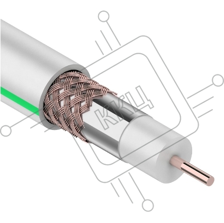 Кабель SAT 703B+Cu/Al/Cu, (75%), 75 Ом, 50м., белый | 01-2431-50 | REXANT