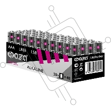Элемент питания щелочной LR03 Alkaline Pack-40 (уп.40шт) ФАZА 5023024, 1.5 В