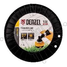 Леска для триммера квадрат, 2,7м х 138м, на DIN катушке FLEX CORD Denzel