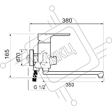 Смеситель для ванны SL133-006E SL133-006E