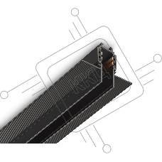 Шинопровод GL1925 BK черный IP20 48V 3000*55*43